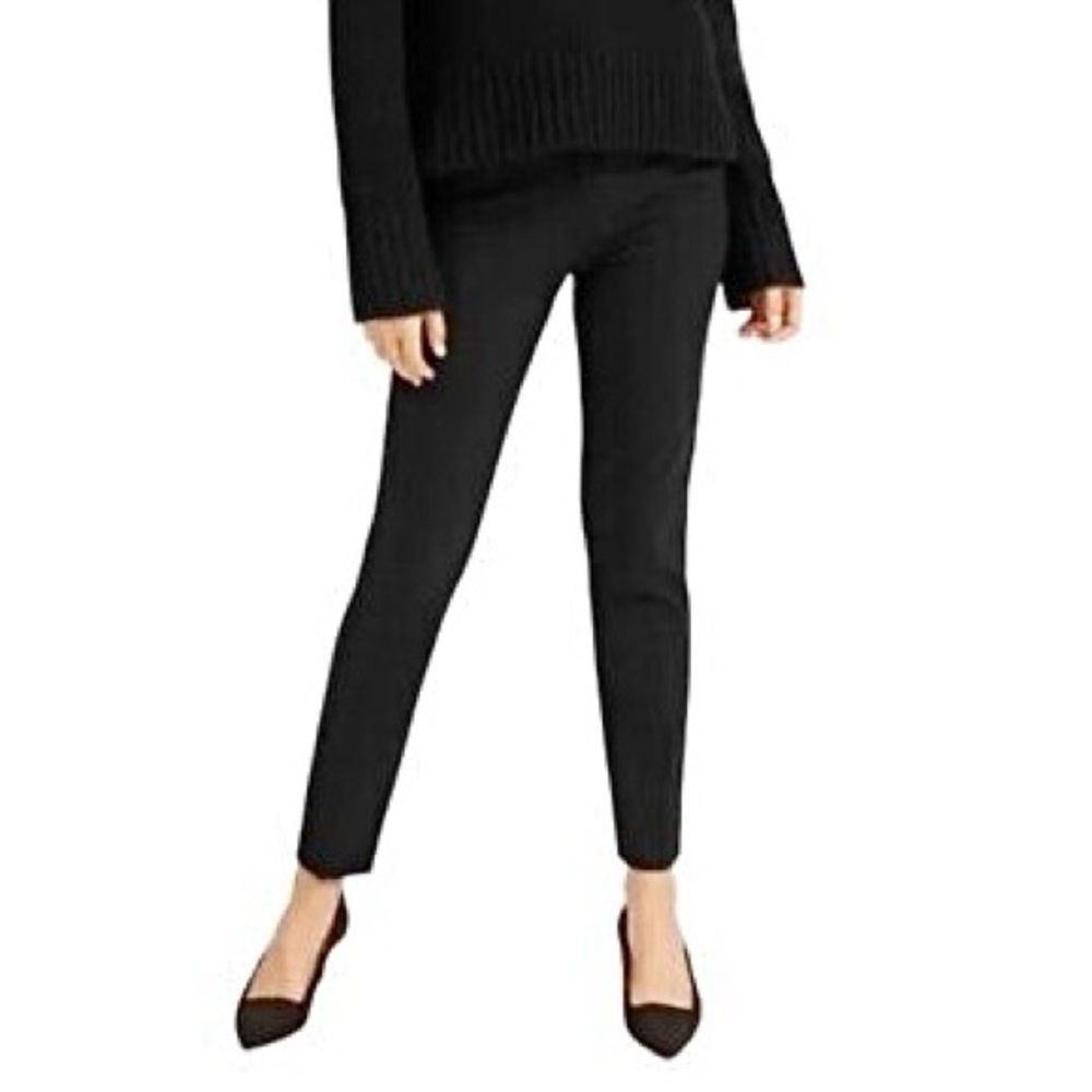 Everlane The Slim Wool Pant in Black size 10 high rise ankle length pleated - Picture 3 of 10